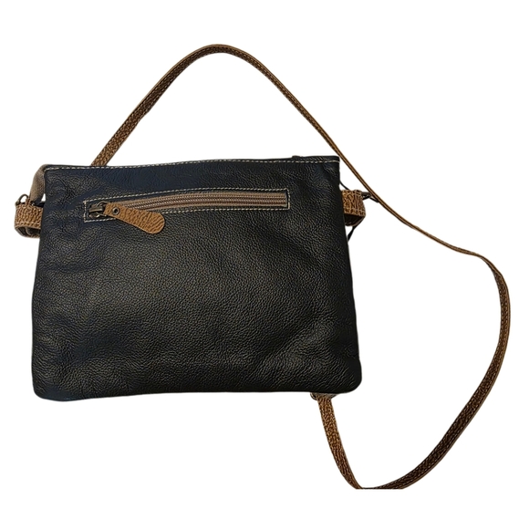 Myra Patchwork Leather Cowhide Crossbody Purse NWT - Picture 2 of 10